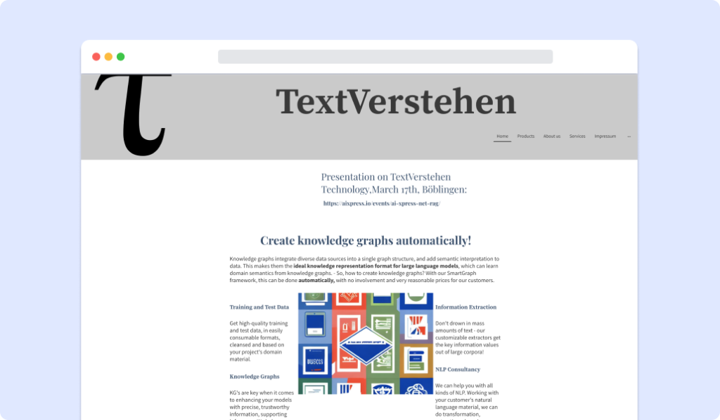 Ausgangslage der alten textverstehen Website