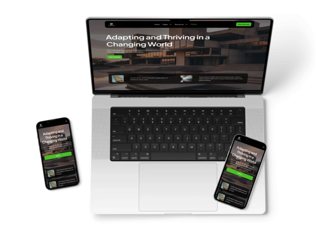 Mockup Website Laptop with Smartphone